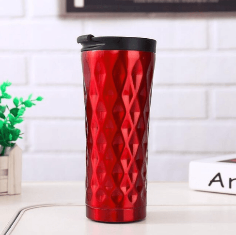 New 500 Ml Double Wall Stainless Steel Car Coffee Mug Cup Coffee Tea Mug Thermo Water Bottle Thermocup Thermomug - Mubimart