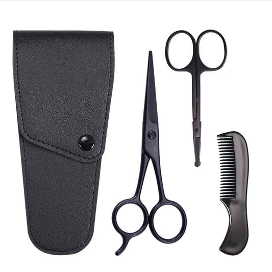 New All Black Beard Repair Kit Portable - Mubimart