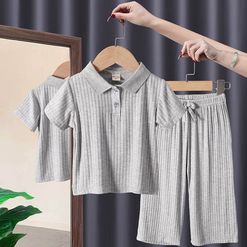 New Baby Girl Summer Short Sleeve Two Piece Suit - Mubimart