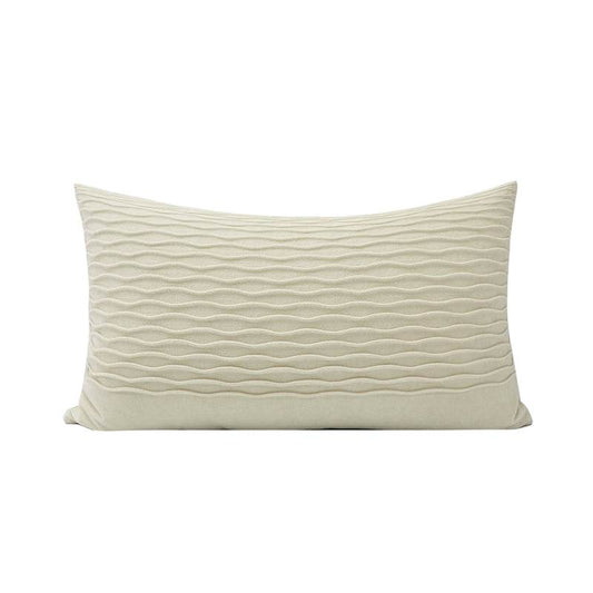 New Beige Wave Pattern Pillows Nordic Modern Minimalist Model Room Sales Office Waist Pillow - Mubimart