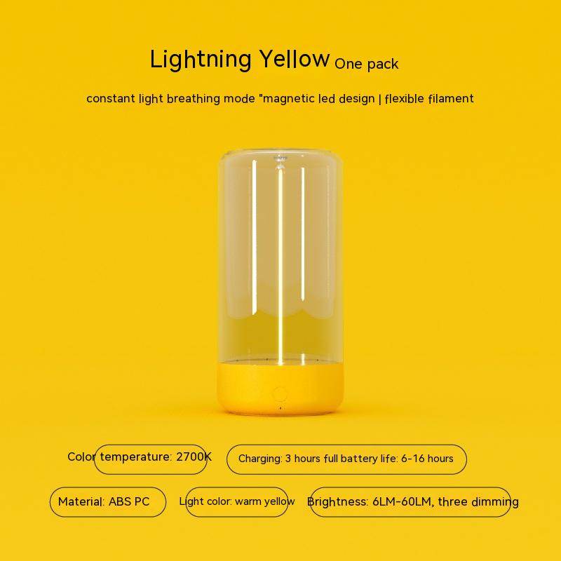 New LED Camping Light Type-c Rechargeable Portable Night Light With High Transparency And Anti Drop Creative Atmosphere Light - Mubimart