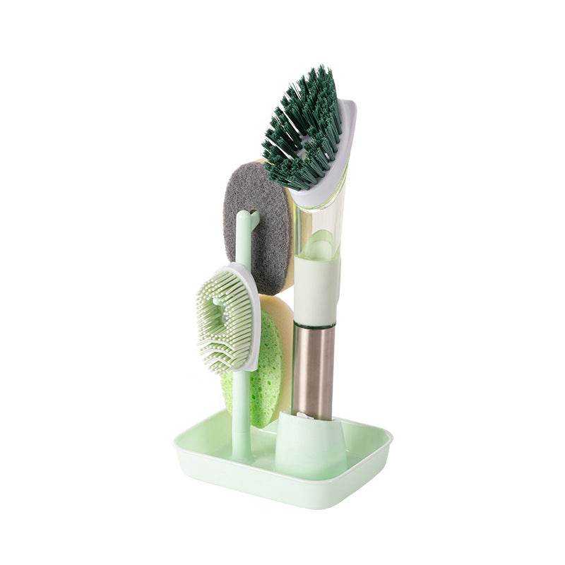 New Multifunctional Dish Brush Household Kitchen Oily Sponge Long Handle Cleaning Brush - Mubimart