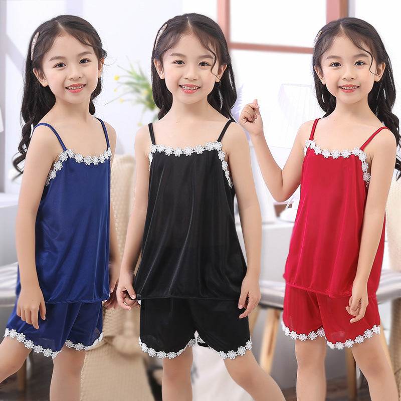 New Product Cute Children Sling Pajamas Girl - Mubimart