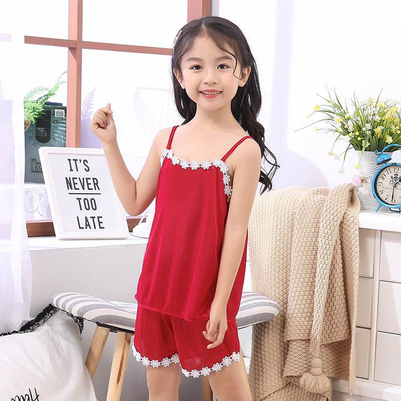 New Product Cute Children Sling Pajamas Girl - Mubimart