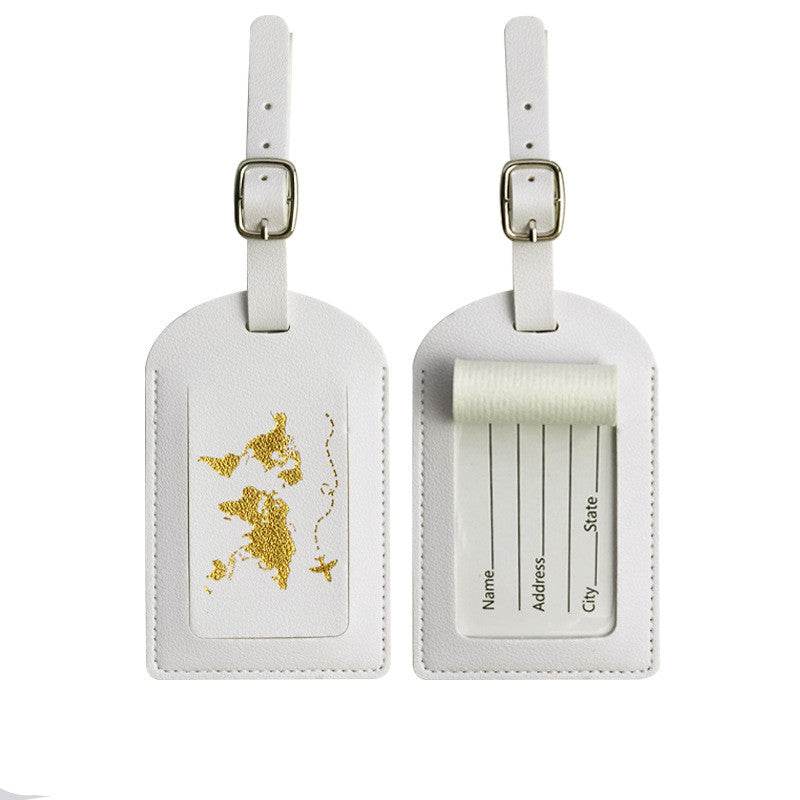 New Products Luggage Tag Leather Name - Mubimart