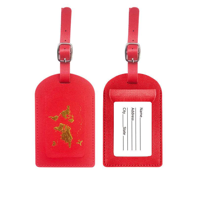 New Products Luggage Tag Leather Name - Mubimart
