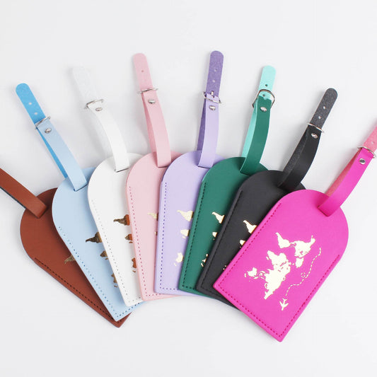 New Products Luggage Tag Leather Name - Mubimart