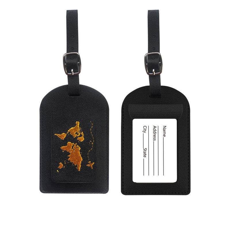 New Products Luggage Tag Leather Name - Mubimart