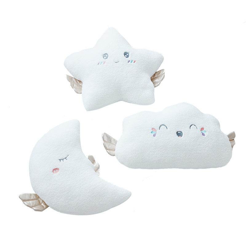 New Stuffed Angel Cloud Moon Star Plush Pillow Soft Cushion Cloud Stuffed Plush Toys for Children Baby Kids Pillow Girl - Mubimart