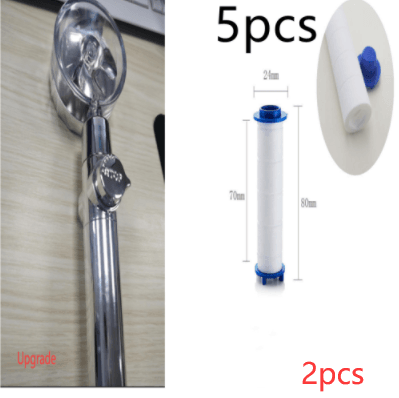 New Turbo Propeller Shower Head Water Saving High Preassure Flow 360 Degrees With Fan Extension Showerhead Rainfall With Holder - Mubimart