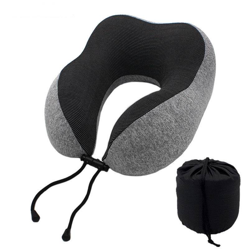 New U-Shaped Pillow Storage Memory Foam Travel Pillow - Mubimart