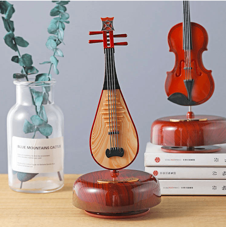 New Violin Rotating Music Box Music Box gift - Mubimart