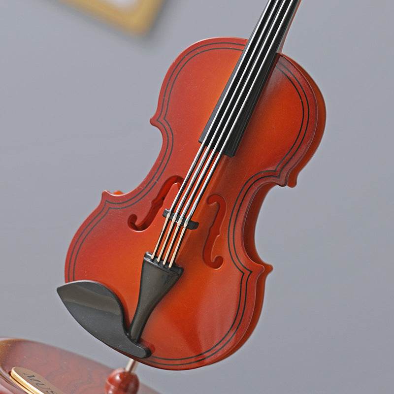 New Violin Rotating Music Box Music Box gift - Mubimart