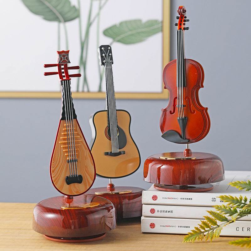 New Violin Rotating Music Box Music Box gift - Mubimart