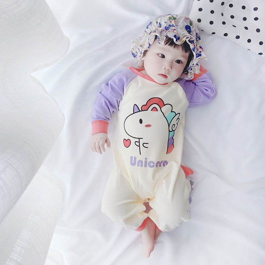 Newborn Baby One-Piece Romper Three-Month Baby Outing Clothes - Mubimart