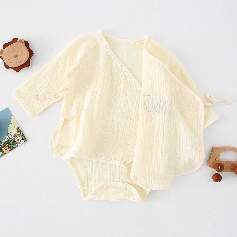 Newborn Baby Summer Gauze Models Long-sleeved Men And Women Hat 0 Full Months 3-6 Thin Section - Mubimart