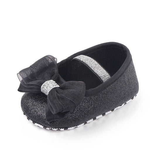 Newborn Princess Shoes Baby Shoes Soft Soled Baby Shoes Bow Princess Shoes Single Shoes - Mubimart