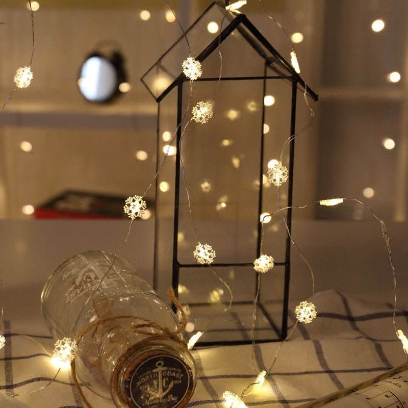 Newsoo copper line star lights LED lights flashing lights string lights star girl heart room dormitory layout decoration - Mubimart