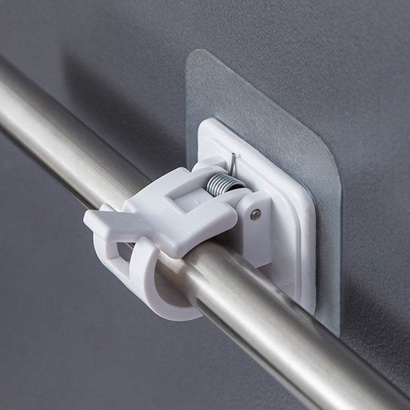 No Punching Traceless Sticker Curtain Rod Hook Multi-function Bracket - Mubimart