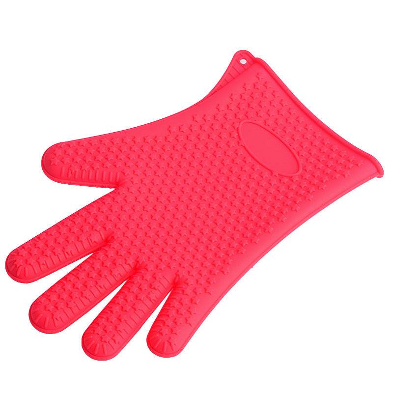 Non-slip silicone gloves microwave oven gloves tools microwave oven insulation gloves - Mubimart