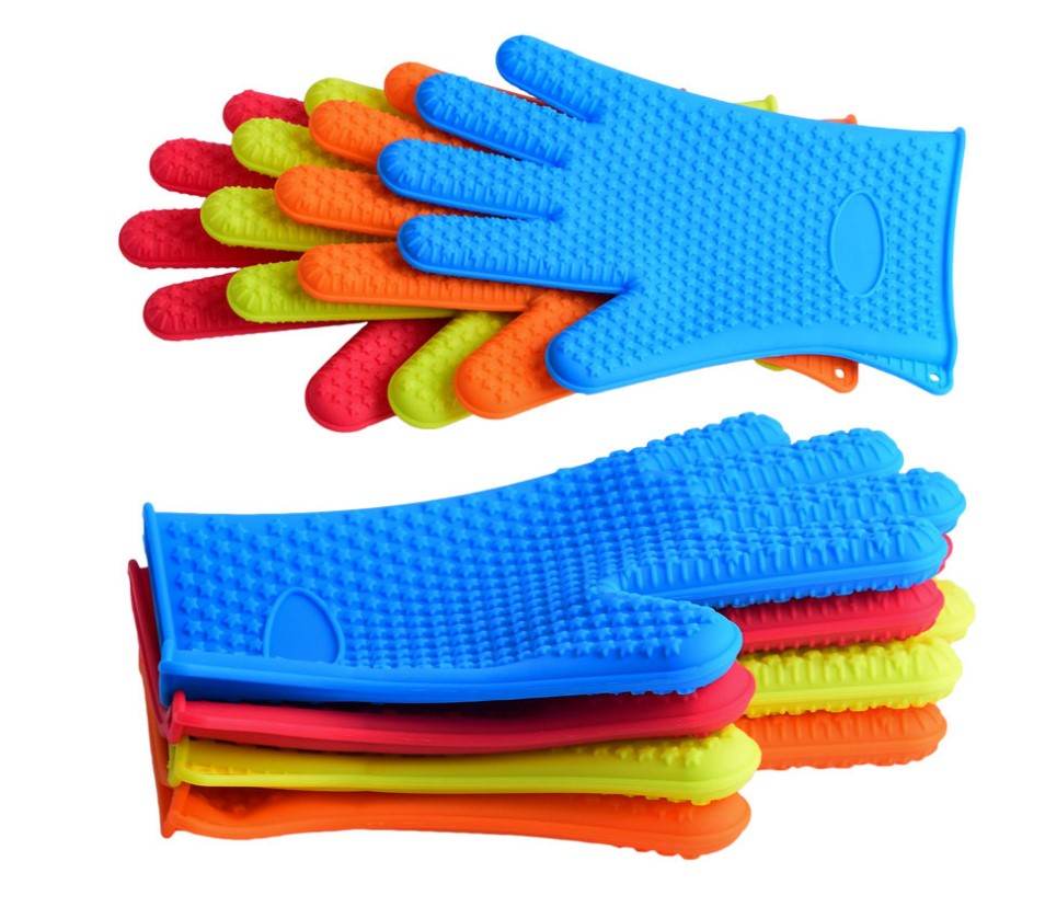 Non-slip silicone gloves microwave oven gloves tools microwave oven insulation gloves - Mubimart