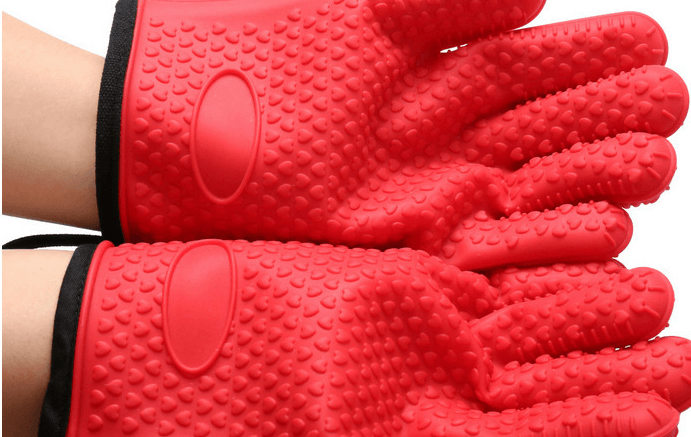 Non-slip silicone gloves microwave oven gloves tools microwave oven insulation gloves - Mubimart