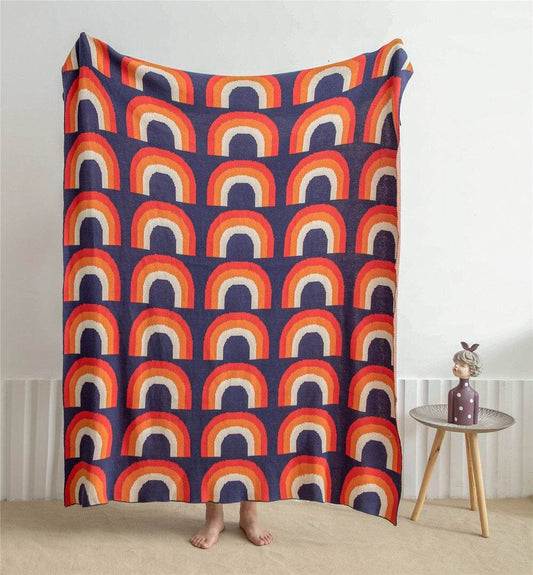 Nordic Cotton Wool Blanket Napping Blanket Cover Blanket - Mubimart