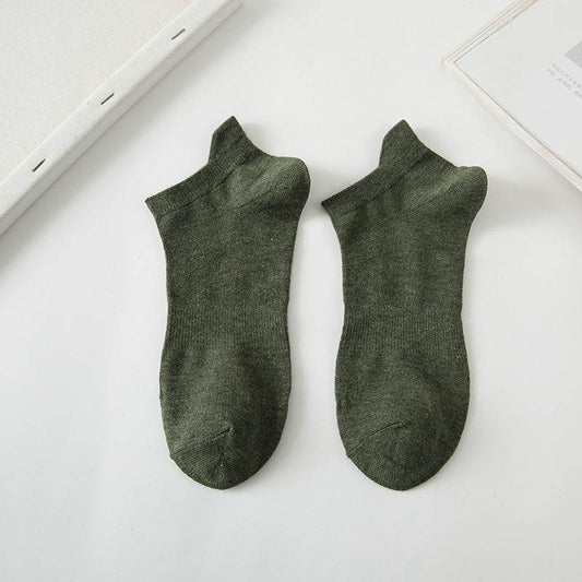 Plus Size Ankle Socks Men's Solid Color Sports - Mubimart