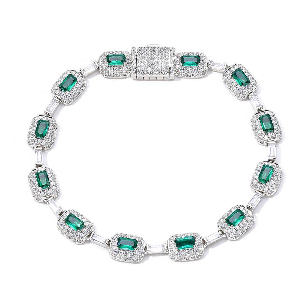 European Hip Hop Colorful Gemstone Jewelry Bracelet - Mubimart