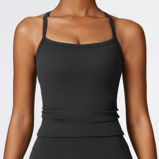 Beauty Back Yoga Vest Quick-drying Workout Top Sports Vest - Mubimart