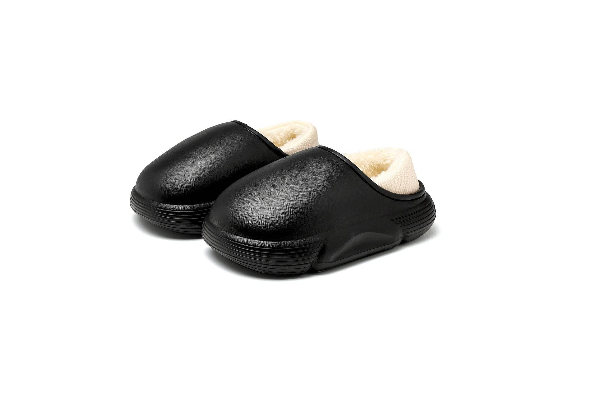 Boys And Girls Indoor Non-slip Waterproof Woolen Slipper - Mubimart