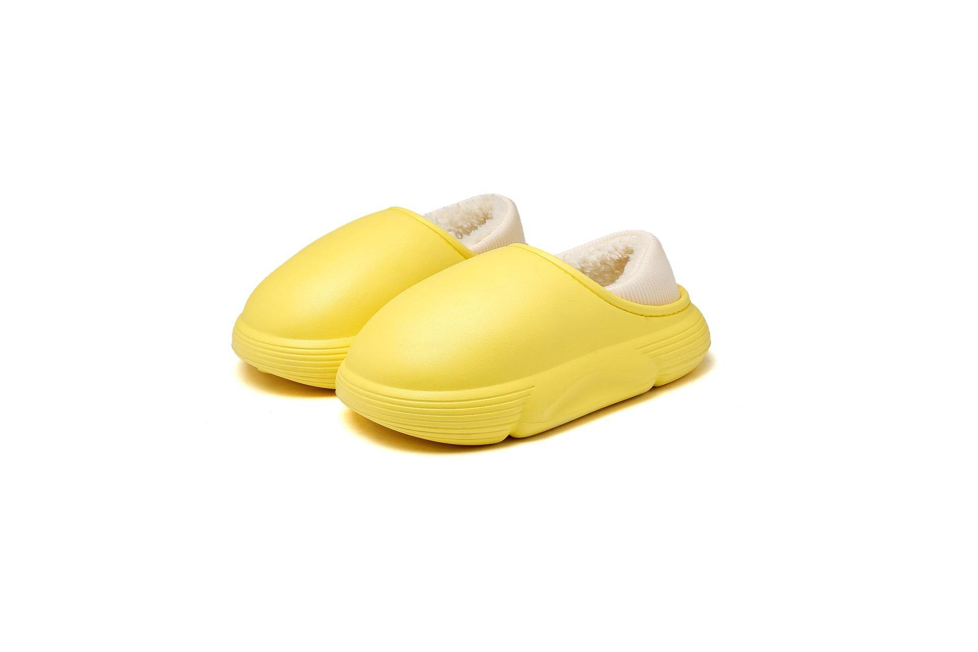 Boys And Girls Indoor Non-slip Waterproof Woolen Slipper - Mubimart