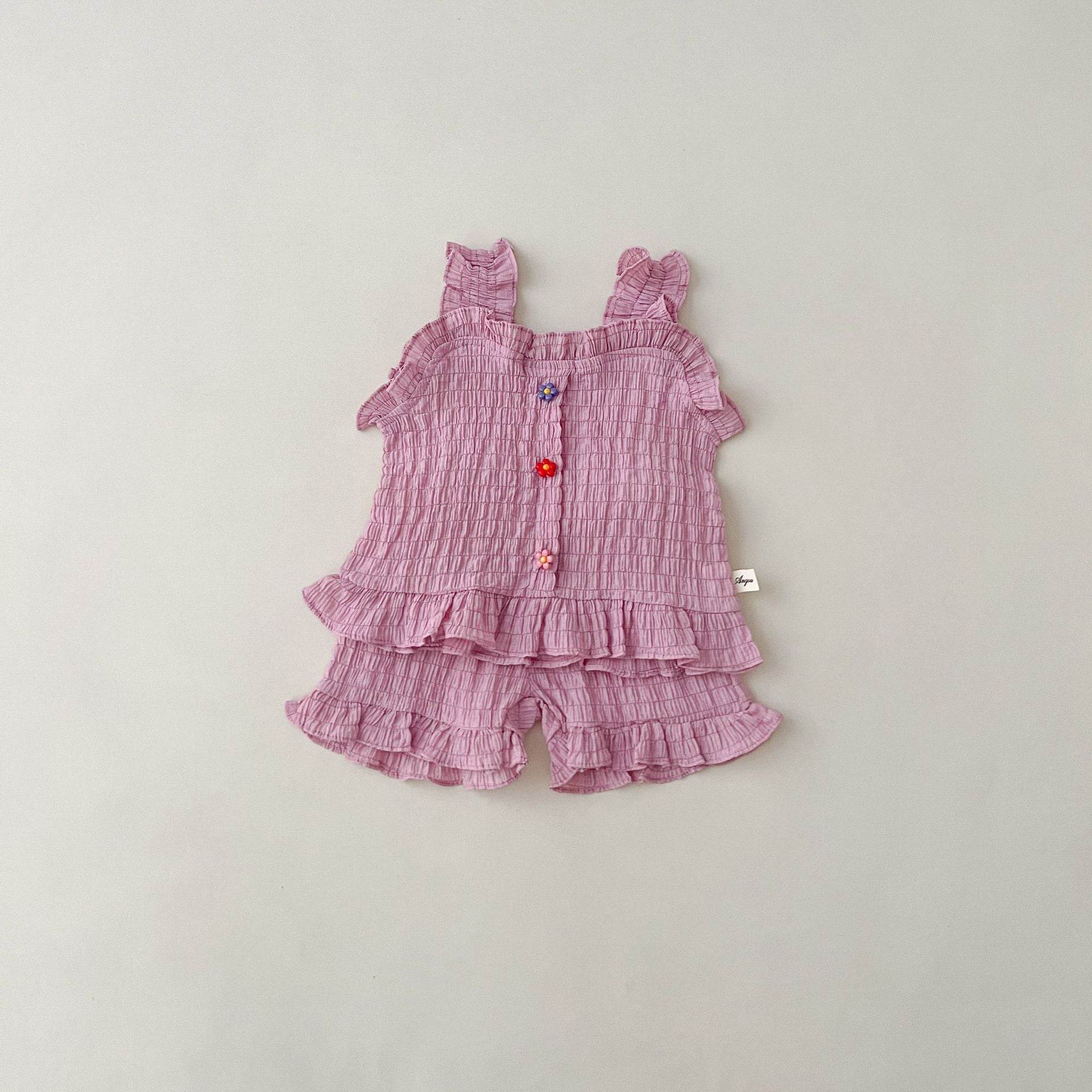 Sleeveless Camisole Top Lace Shorts - Mubimart