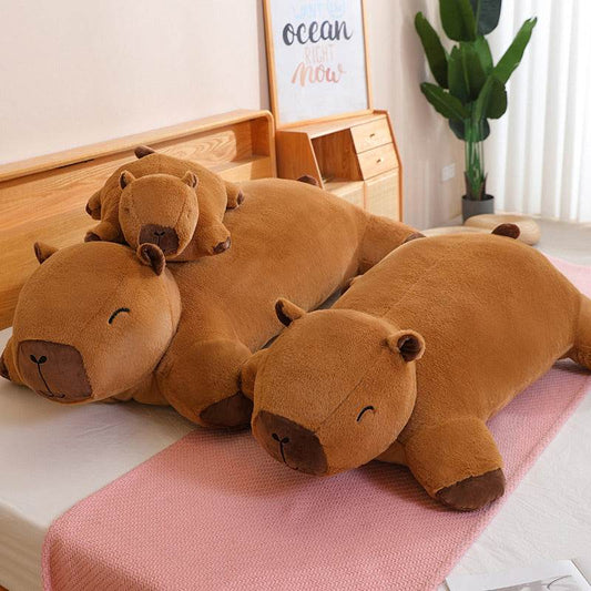 Plush Capybara Floor Mat Bed With Leg-supporting Large Capybara Capybara Pillow - Mubimart