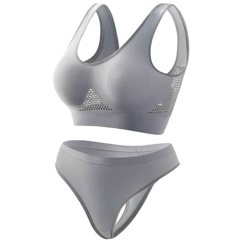 Women's Push-up Yoga Exercise Bra Set - Mubimart