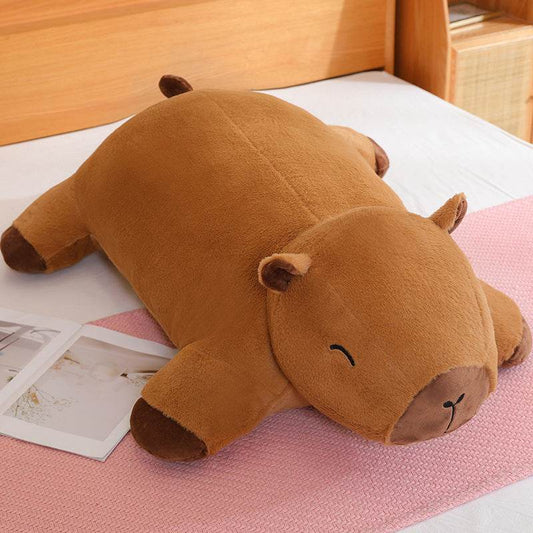 Plush Capybara Floor Mat Bed With Leg-supporting Large Capybara Capybara Pillow - Mubimart