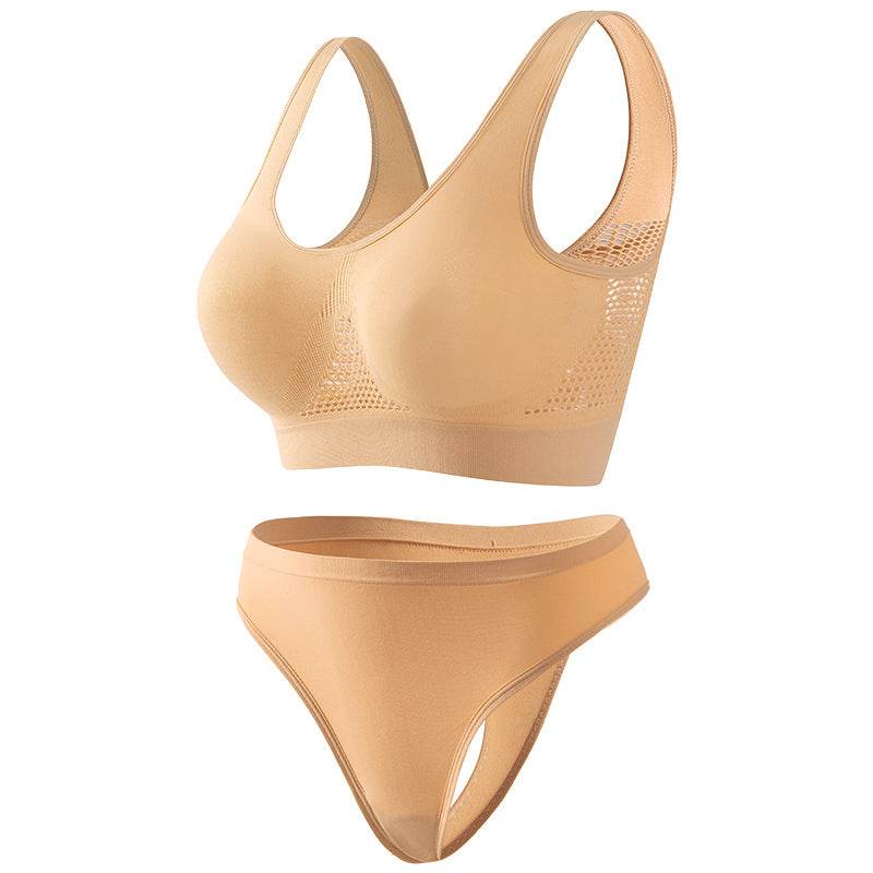 Women's Push-up Yoga Exercise Bra Set - Mubimart