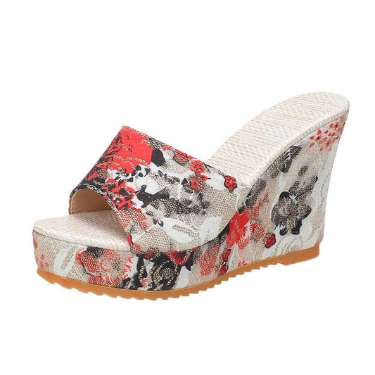 Fashion High Heel Wedge Sandals Women - Mubimart