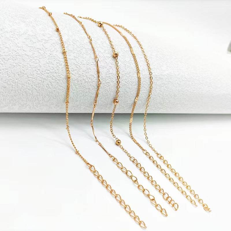 Stylish Simple And Versatile Anklets 5 Pieces Suit Combination - Mubimart