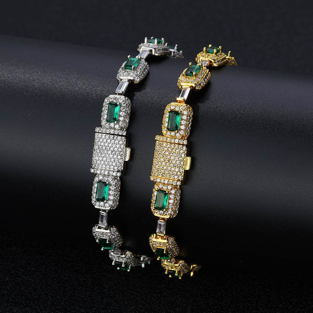 European Hip Hop Colorful Gemstone Jewelry Bracelet - Mubimart