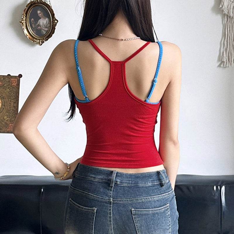 Women's Letter Printed Camisole Top - Mubimart