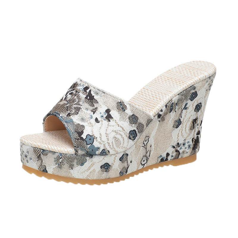 Fashion High Heel Wedge Sandals Women - Mubimart