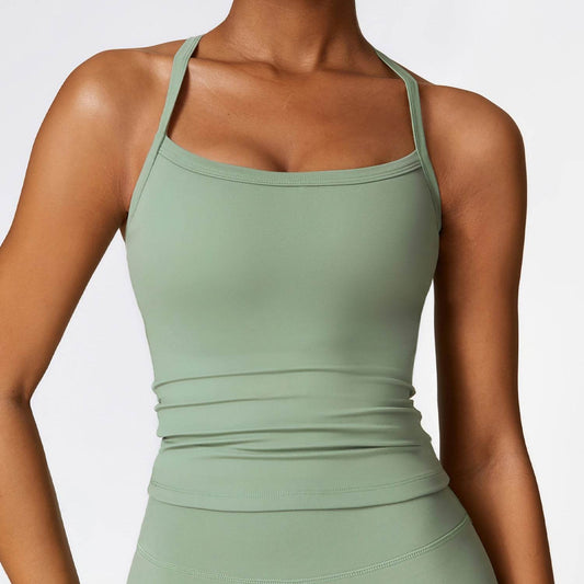 Beauty Back Yoga Vest Quick-drying Workout Top Sports Vest - Mubimart