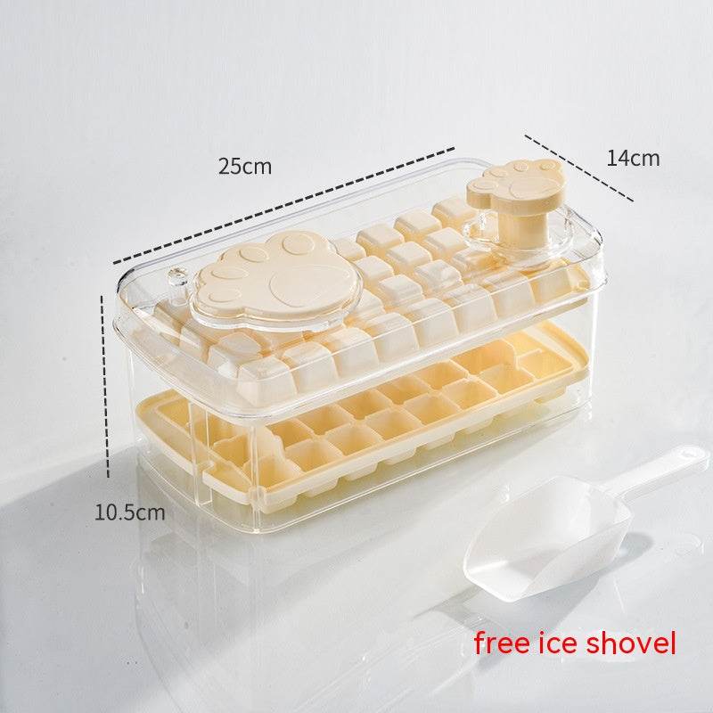 One-Click Press Cat's Paw Ice Tray Large Capacity Ice Cube Mold - Mubimart