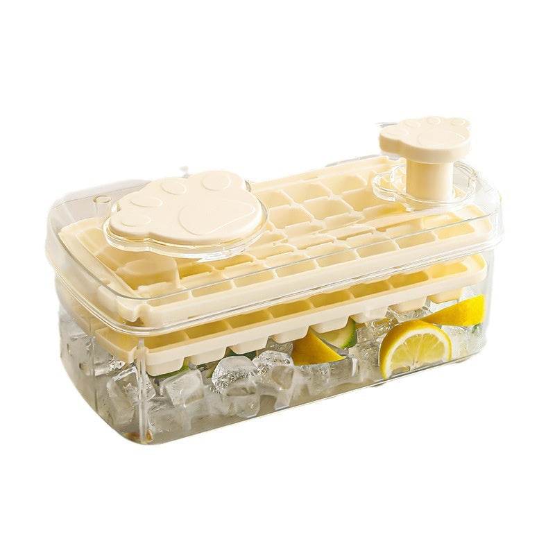 One-Click Press Cat's Paw Ice Tray Large Capacity Ice Cube Mold - Mubimart