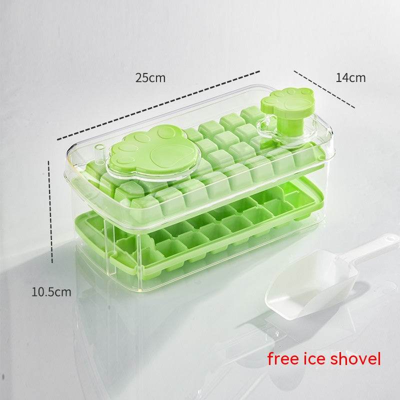 One-Click Press Cat's Paw Ice Tray Large Capacity Ice Cube Mold - Mubimart