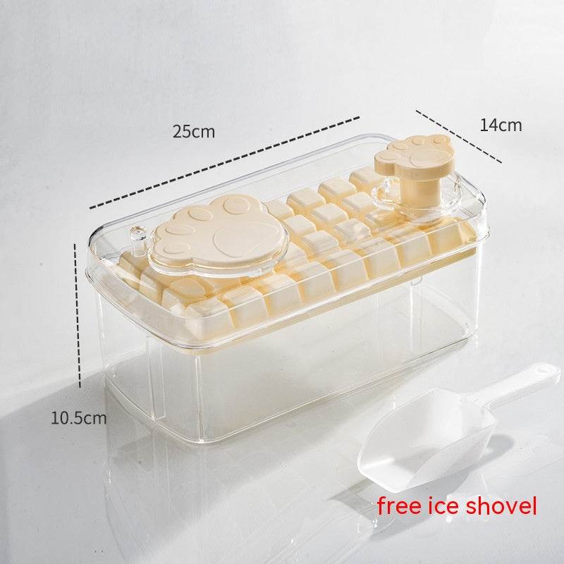 One-Click Press Cat's Paw Ice Tray Large Capacity Ice Cube Mold - Mubimart