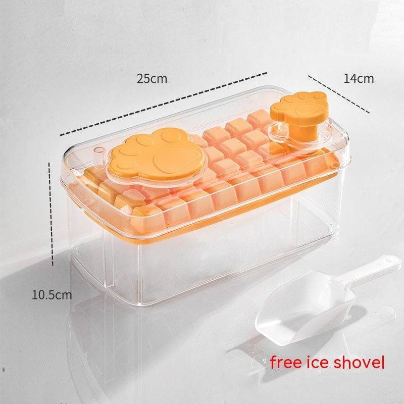 One-Click Press Cat's Paw Ice Tray Large Capacity Ice Cube Mold - Mubimart