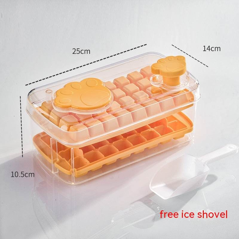 One-Click Press Cat's Paw Ice Tray Large Capacity Ice Cube Mold - Mubimart