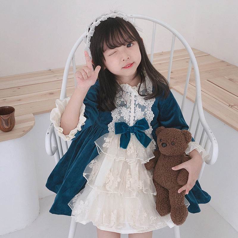 One Year Old Dress Baby Girl Dress Spring Summer Dress Foreign Child Lolita Spanish Girl Princess Dress - Mubimart